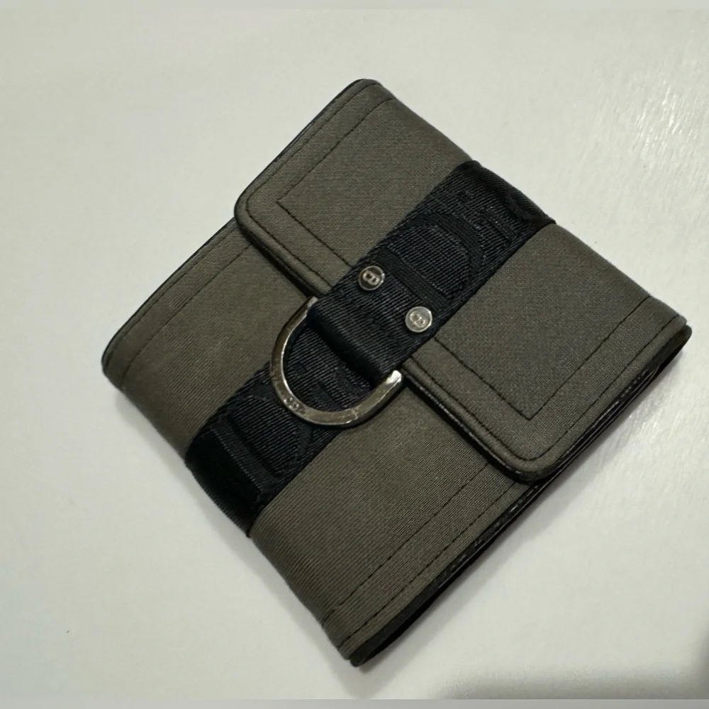 Dior compact trifold wallet